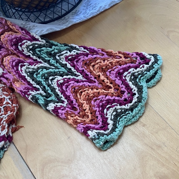 Free People Heatwave Pullover Sweater XS multi color large knit cotton blend - Picture 10 of 10